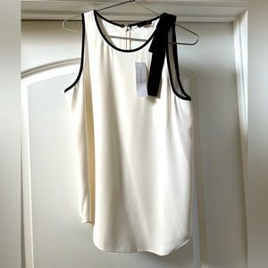 Ann Taylor sleeveless dress top with bow. Size small. NWT